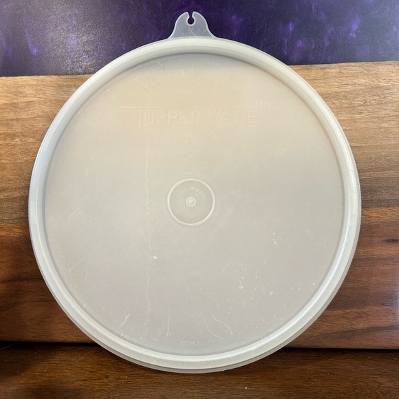 Tupperware Clear / Frosted Replacement Lid X 228-25 Good Condition See Pictures - Picture 1 of 4